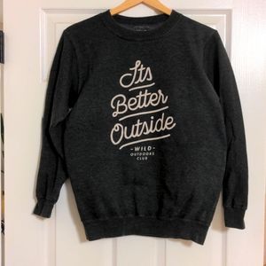 Size small graphic crewneck sweater